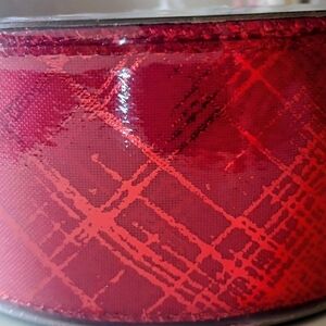 Premium Wired Festive Red Holiday Ribbon (2.5 Inch Width, 50 Yard Spool.
